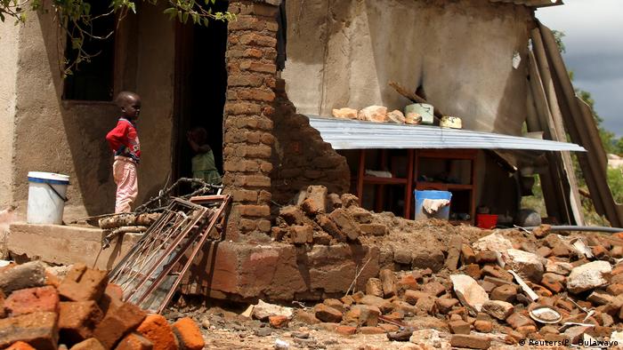 Zimbabwe's eastern district of Chimanimani was the country's worst-hit, with houses washed away by flash floods. 