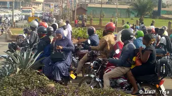 Uganda Motorradtaxis in Kampala