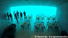 An inside view of the underwater restaurant Under in Baaly, Norway March 19, 2019. Picture taken March 19, 2019. REUTERS/Lefteris Karagiannopoulos