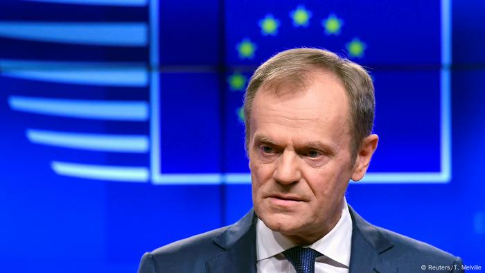 Brüssel Europäischer Rat | Donald Tusk, Statement zu Brexit (Reuters/T. Melville)