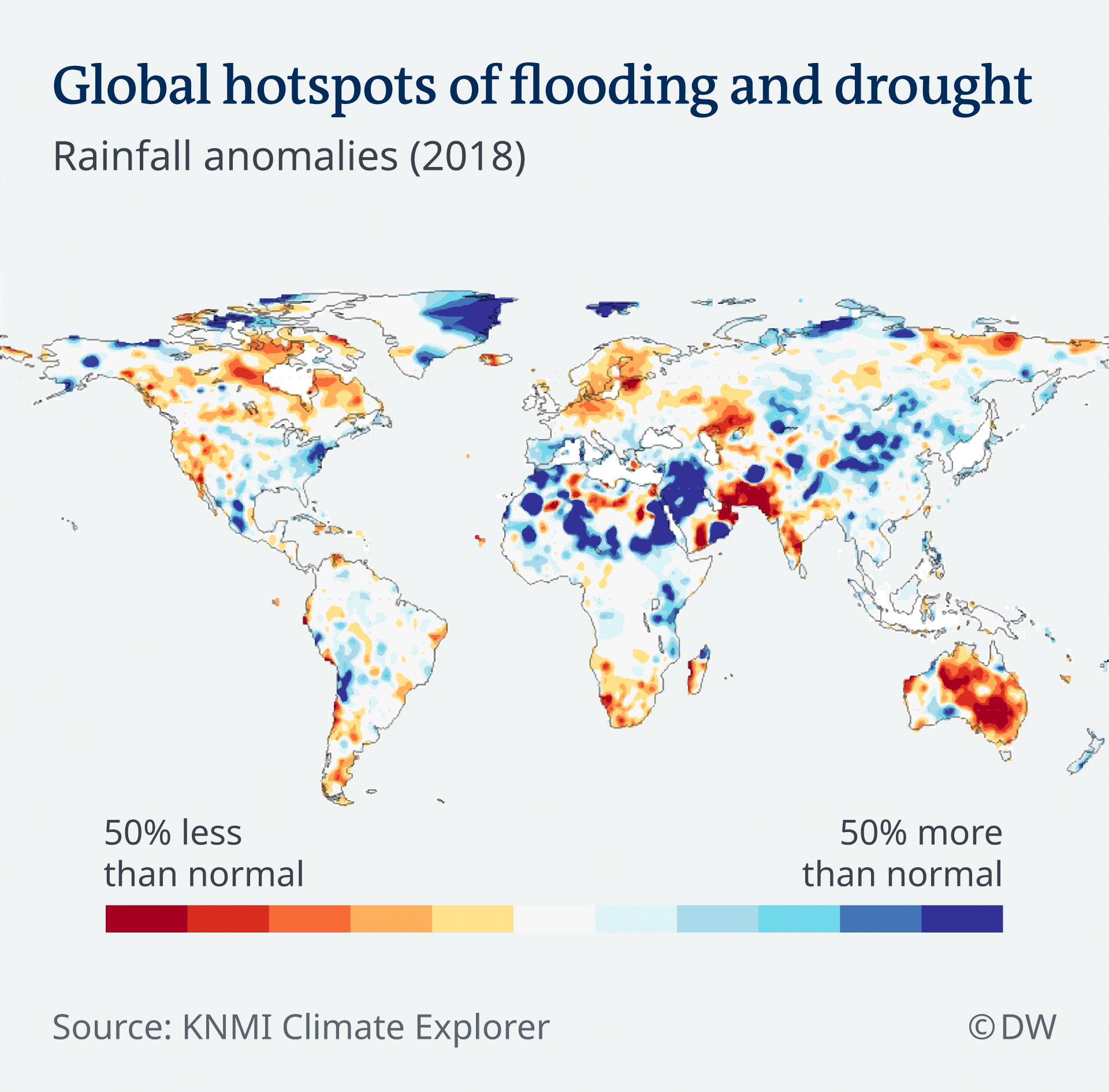 Infographic global hotspots of flooding and drought