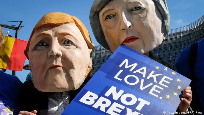 Belgien Brüssel Protest gegen Brexit (Getty Images/AFP/T. Roge)