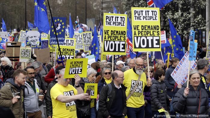 Демонстрация с требованиями повтороного референдума по вопросу выхода Великобритании из состава ЕС 23 марта 2019 года