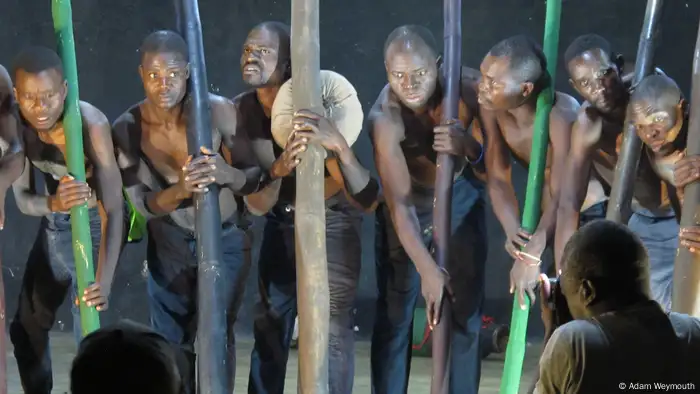 Former prisoners with the Nkhokwe Arts theater company perform in Malawi's second-largest city