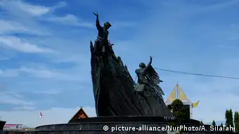 The Zapin monument in Pekanbaru, Riau