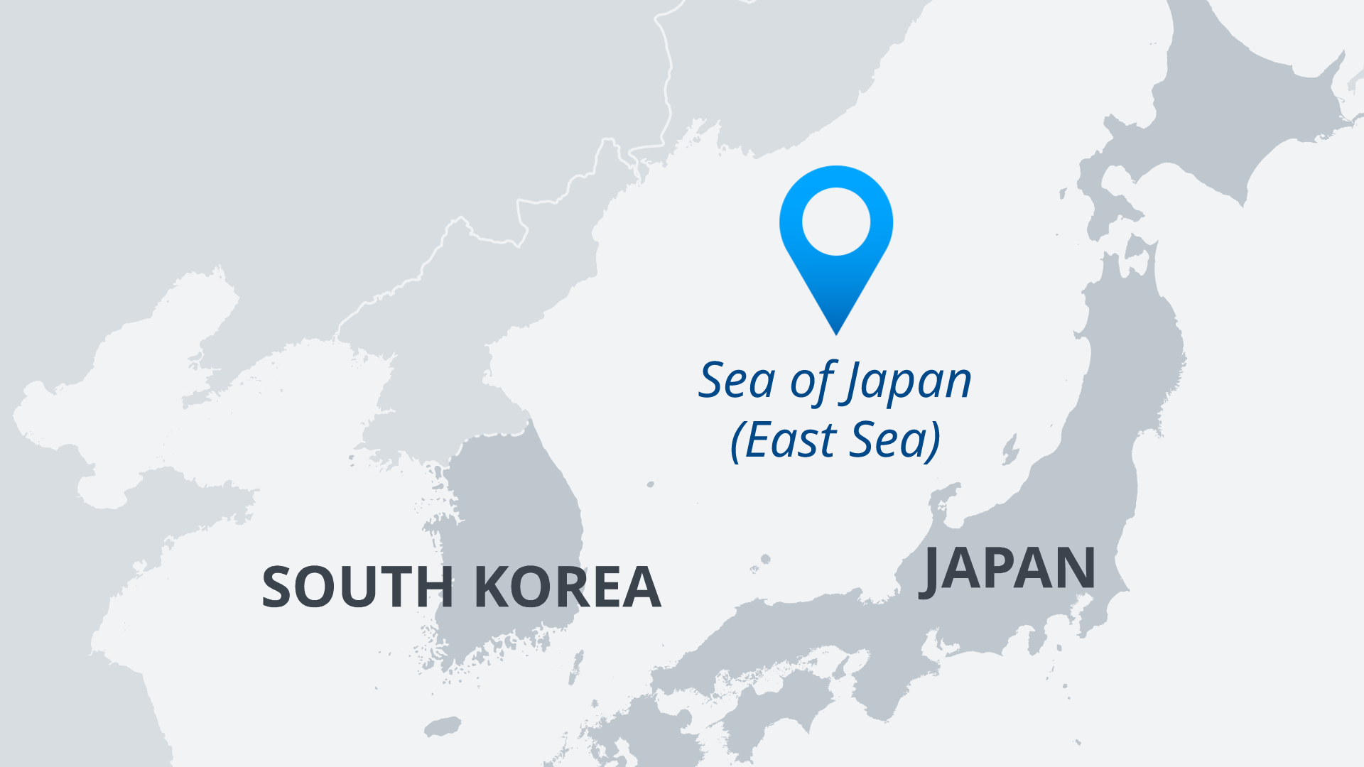 Karte Japan Südkorea Japanisches Meer EN