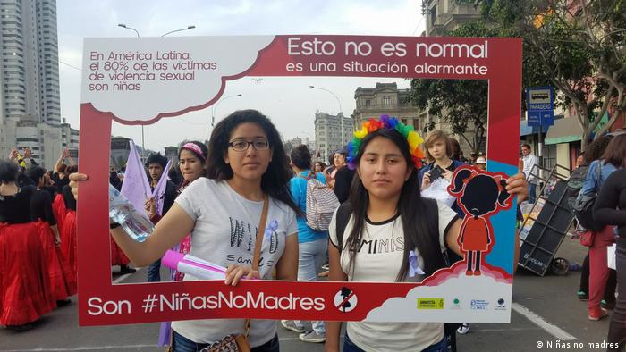 Aktion „Niñas no madres („Mädchen, nicht Mütter“) in Lateinamerika