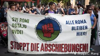 Berlin Proteste gegen Abschiebungen von Sinit und Roma
