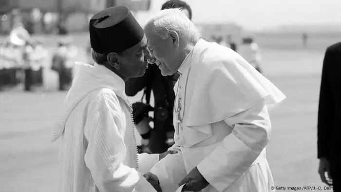 König Hassan II und Papst Johannes Paul II in Marokko (1985 ) (Getty Images/AFP/J.-C. Delmas)