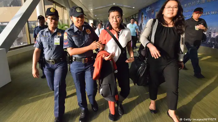Philippinen Manila Festnahme der Journalistin Maria Ressa