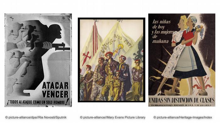 Bildkombo Plakate der spanischen Bürgerkrieg 