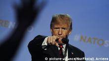 US president Donald Trump is seen during his press conference at the 2018 NATO Summit in Brussels, Belgium on July 12, 2018. (Photo by Jaap Arriens/NurPhoto) | Keine Weitergabe an Wiederverkäufer.