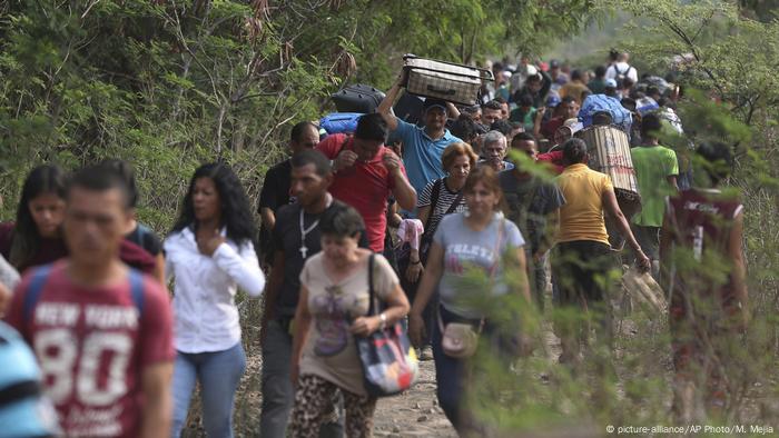 Venezuela Flüchtlinge an der Grenze zu Kolumbien bei Cucuta