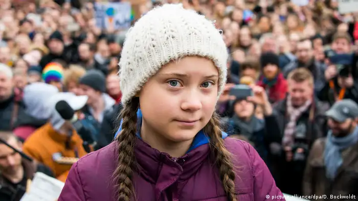 Die schwedische Klimaaktivistin Greta Thunberg auf einer Demonstration von Fridays for Future in Hamburg.