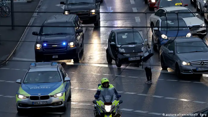 Obama's convoy caused traffic to stand still in Cologne