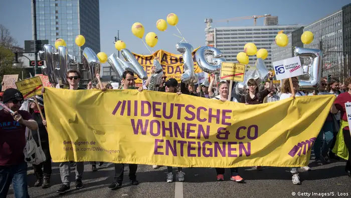 Les manifestants demandent l'expropriation des plus gros bailleurs à Berlin