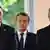 Emmanuel Macron, Fayez al-Sarraj and Khalifa Haftar