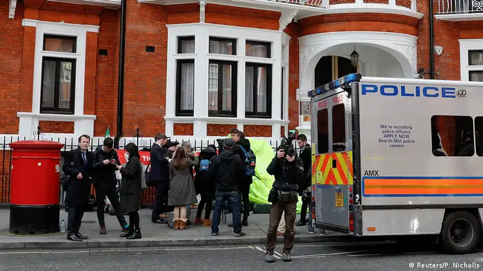 London Botschaft Ecuador nach Festnahme von Julian Assange