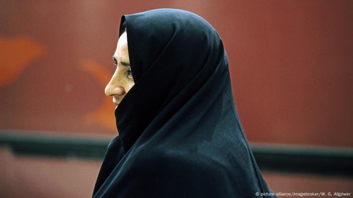 Iranian woman with religious veil