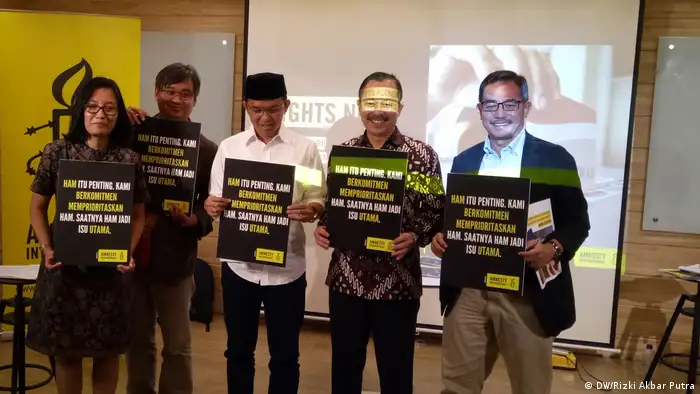 Pressekonferenz von Amnesty International in Jakarta