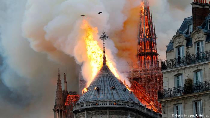Notre-Dame Cathedral on fire in Paris (Getty Images/F. Guillot)