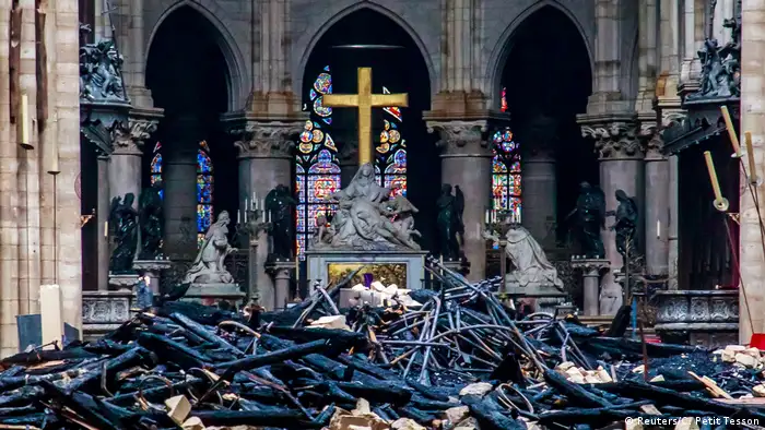 Frankreich Paris | Zerstörung nach Brand der Kathedrale Notre-Dame de Paris