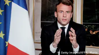 Frankreich Präsident Macron TV Rede