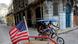 A US flag is seen on a Havana street as people ride a cycle taxi in the background in this January 17 file photo A US flag is seen on a Havana street as people ride a cycle taxi in the background in this January 17 file photo