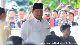 Opposition candidate Probowo Subianto says he has won the elections - a claim that may lead to protests