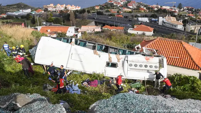 Portugal Busunglück auf Madeira