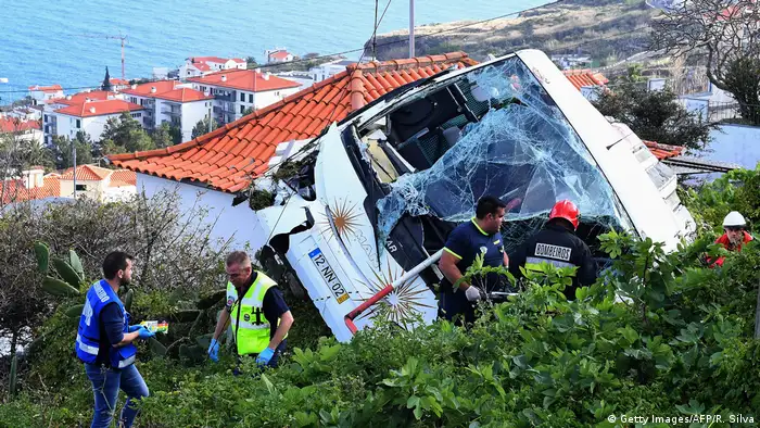 Portugal Busunglück auf Madeira