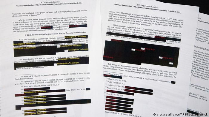 The redacted Mueller report