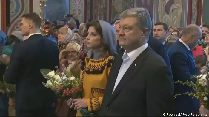 Президент Порошенко на молебне в день голосования