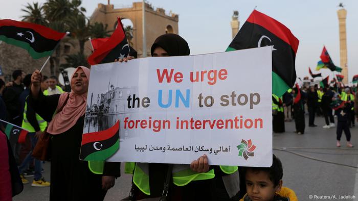 Libyen Konflikt l Demonstrationen gegen die Offensive von Khalifa Haftar in Tripolis