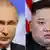 Kombibild - Vladimir Putin und Kim Jong Un