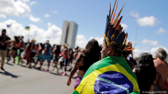 Protesto de indígenas em Brasília em 2019 Protesto de indígenas em Brasília em 2019