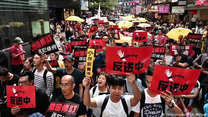 Hong Kong - Protest gegen Auslieferung