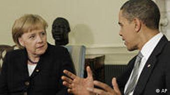 Barack Obama and Angela Merkel in the White House