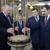 Alexander Lukashenko lights a candle in an Orthodox Church, accompanied by three of his sons