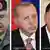 Kombibild - Erdogan, Khalifa Haftar, Fajis al-Sarradsch