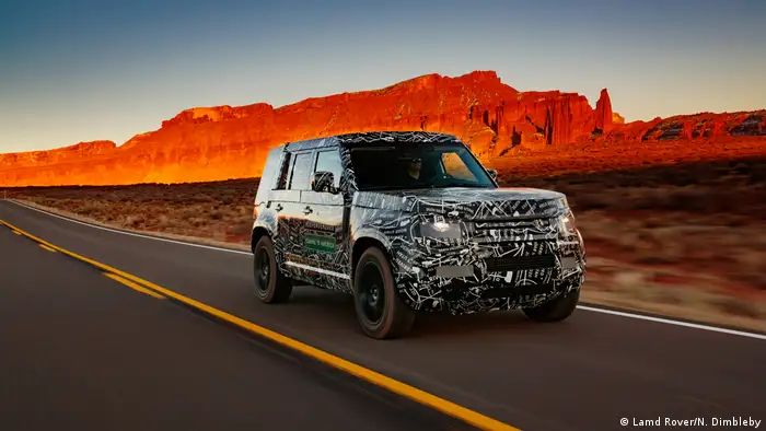 The Land Rover Defender prototype being tested in Kenya