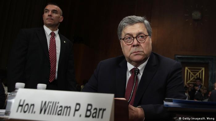 US Attorney General William Barr appearing before the Senate Judiciary Committee (Getty Images/A. Wong)