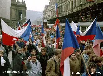 1989年的布拉格街头