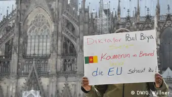 Manifestation contre les violences au Cameroun à Cologne en Allemagne, fin avril