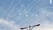 Trails in the sky from Israel's Iron Dome defense shield Trails in the sky from Israel's Iron Dome defense shield