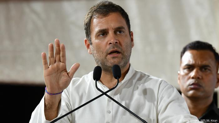 Der Kandidat der Kongress-Partei Rahul Gandhi