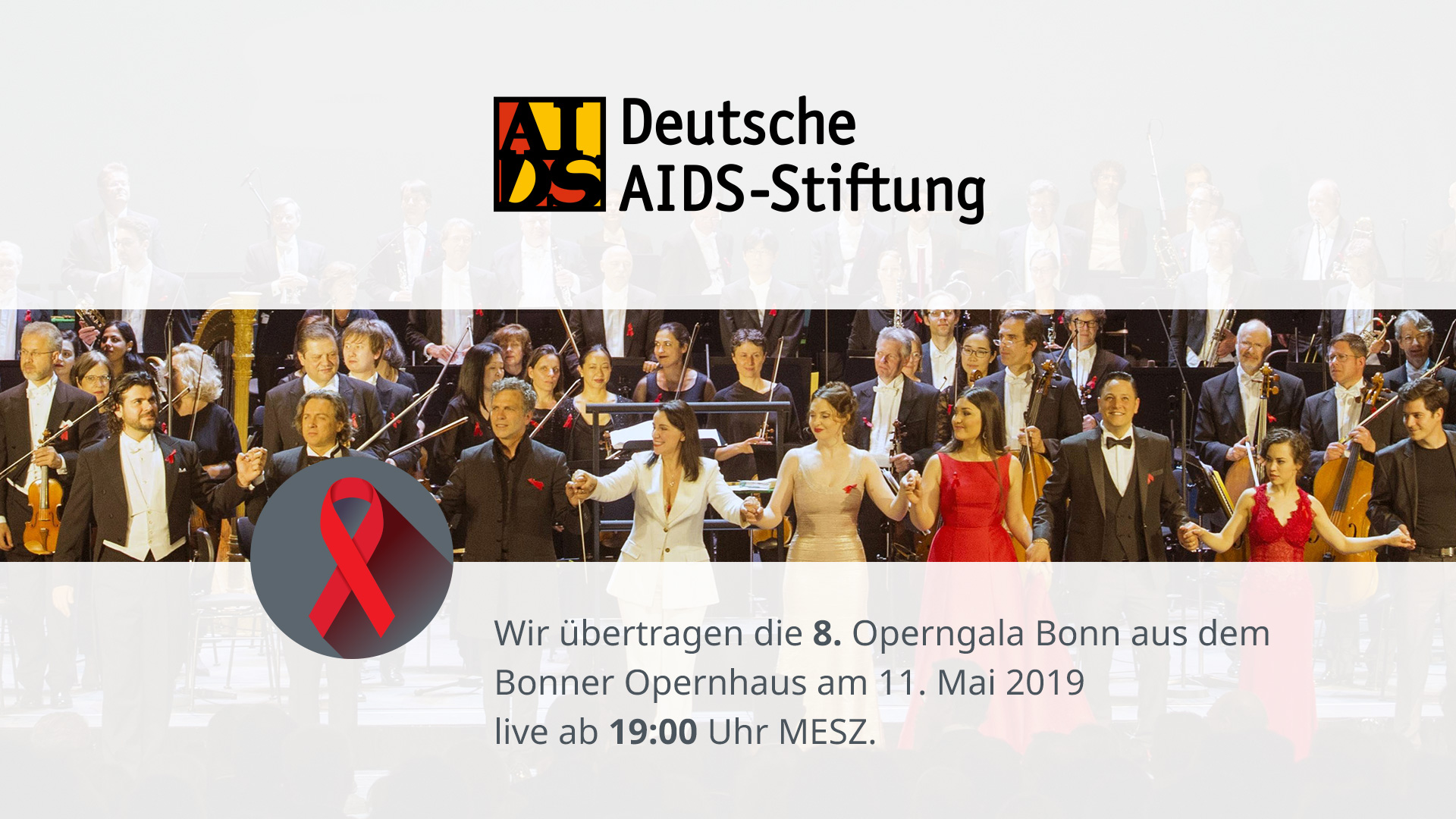 Plakat: 8. Operngala Bonn für die Deutsche AIDS-Stiftung