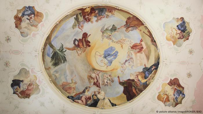 Ceiling fresco in the chapel on Mainau Island