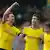 Thomas Delaney (l) and Christian Pulisic celebrate a Dortmund goal  (Reuters/L. Kuegeler)