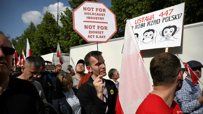 Far-right protest in Warsaw against reparations for Holocaust victims